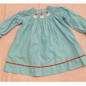 Lil Cactus Smocked Dress Santa Claus Size 2T girls